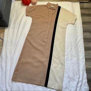 Vintage Minimalist Button Up Dress sz 8